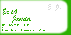 erik janda business card